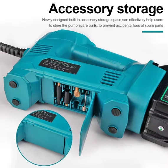 Makita kompatibel kompressor sett fra siden