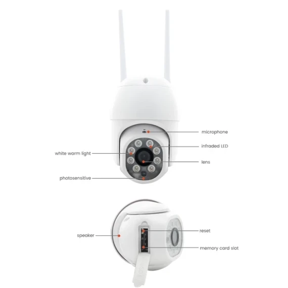 CamHi PTZ UHD Overvåkningskamera 4 megapixel