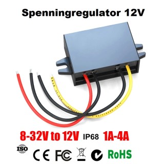 12V Spenningsregulator for Overvåkningskamera