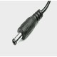 Hann plugg 5,5mm x 2,1mm diameter. 12V ledning. 1,5 meter. Female plug