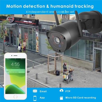 PTZ kamera med mobil app
