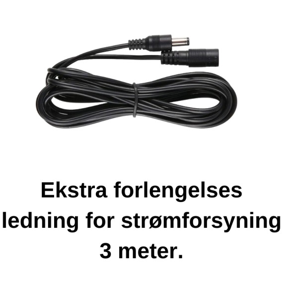 Forlengelseskabel 3 meter for wifi og 4G kamera