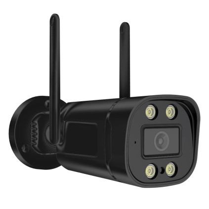 WiFi overvåkningskamera Utendørs svart med 2 antenner