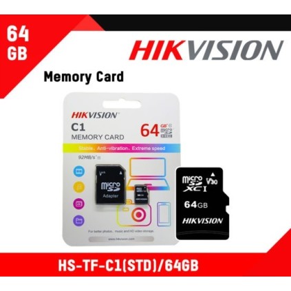 HikVision profesjonelt minnekort 64Gb. for utendørs kameraovervåkning